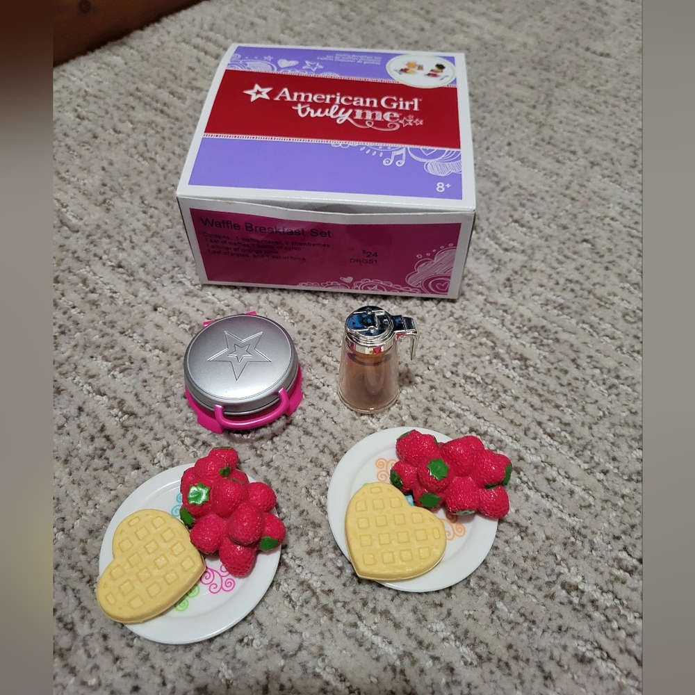 American Girl Doll Waffle Breakfast Set In Box